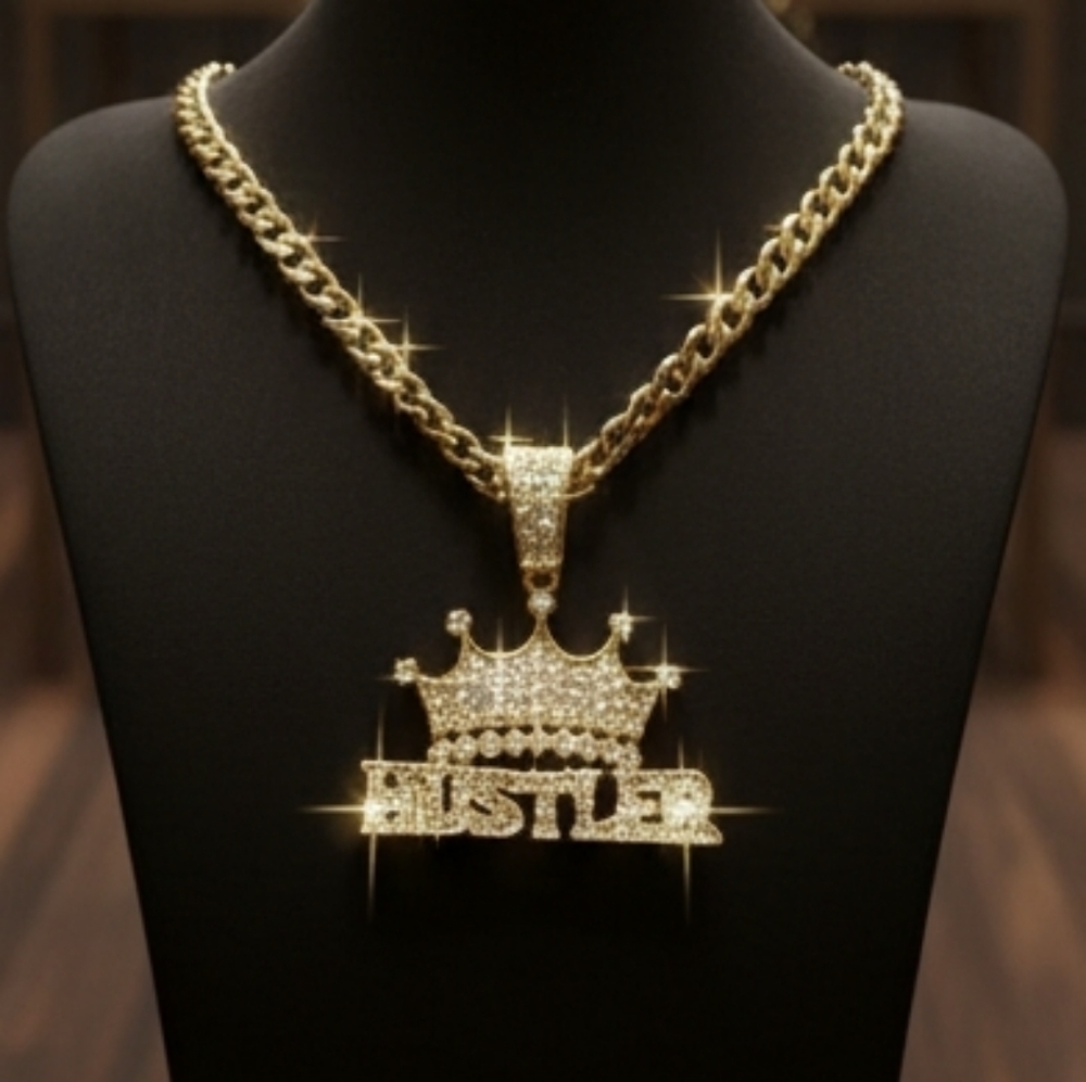 *NEW!* 14K Yellow Gold Micropave Hustler Pendant
